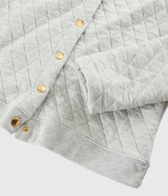 Cardigan in tubique Donna grigio BELUGA CHINE