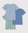 Set di 3 T-shirt a maniche corte in cotone a pecorelle bambino variante 1