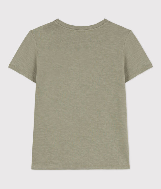 T-shirt LE DROIT girocollo in cotone donna verde MARECAGE
