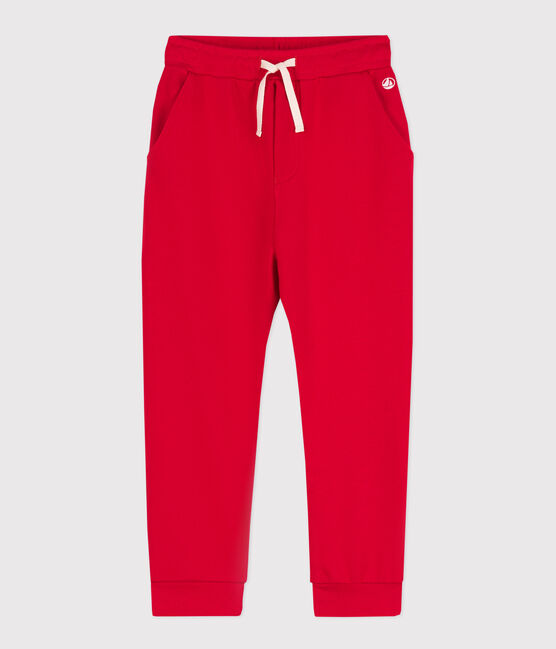 Pantaloni joggers in felpa bambino rosso PEPS