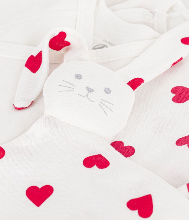 Confezione regalo nascita in cotone con stampa cuore multicolore