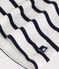 Abito a maniche corte con collo alla marinara in cotone a righe bianco MARSHMALLOW/blu SMOKING