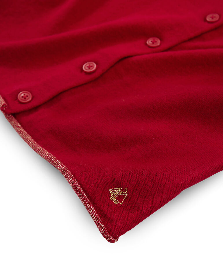 Cardigan tricot bambina rosso