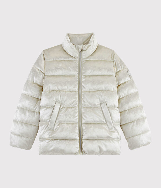 Piumino in velluto bambina grigio ARGENT