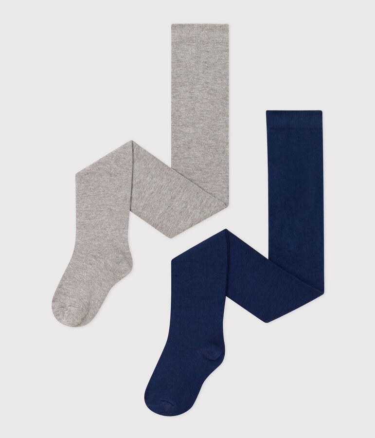 Confezione da 2 paia di collant bambina in cotone variante 1