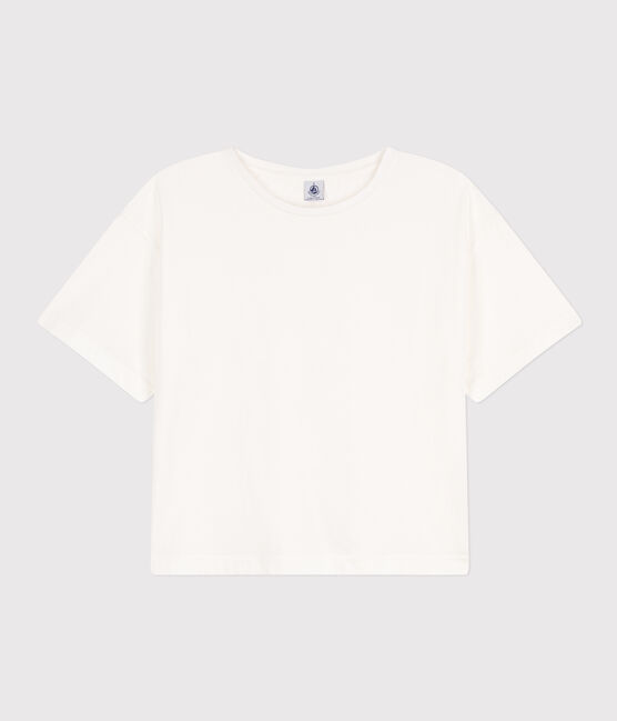 T-shirt LE BOXY in cotone donna bianco MARSHMALLOW