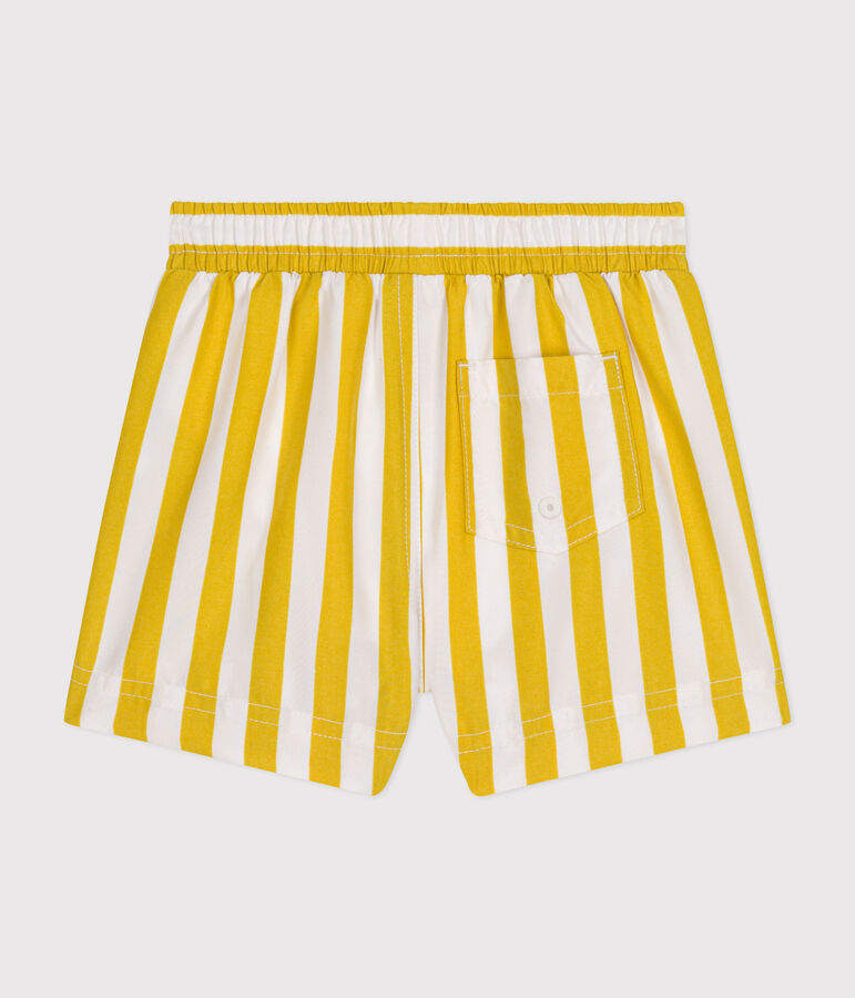 Shorts da bagno beb&egrave; bianco/giallo