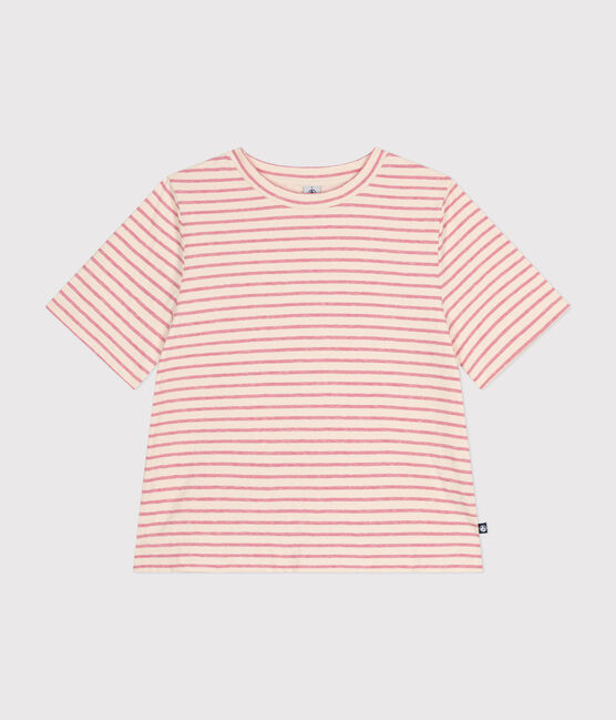 T-shirt Le Boxy in tubique donna rosa AVALANCHE/ ROSELINE