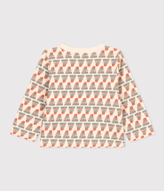 Cardigan in jersey spesso con stampa per bebè bianco AVALANCHE/ MULTICO