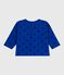 T-shirt a maniche lunghe in cotone con stelle stampate neonato blu OLYMPIC/ SOIR