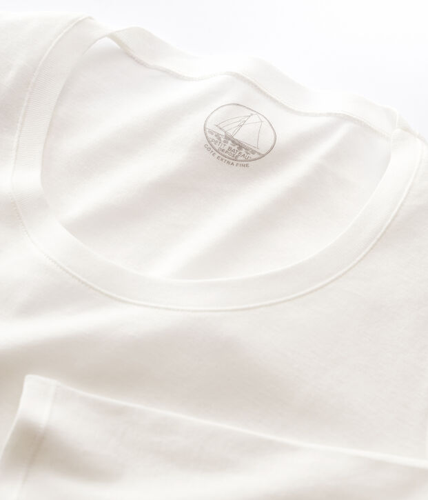 T-shirt a costine leggera Donna bianco