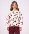 Felpa in cotone con stampa a fiori bambina ecru/multicolore