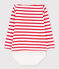 Body marinière bebè femmina/maschio bianco MARSHMALLOW/blu SURF