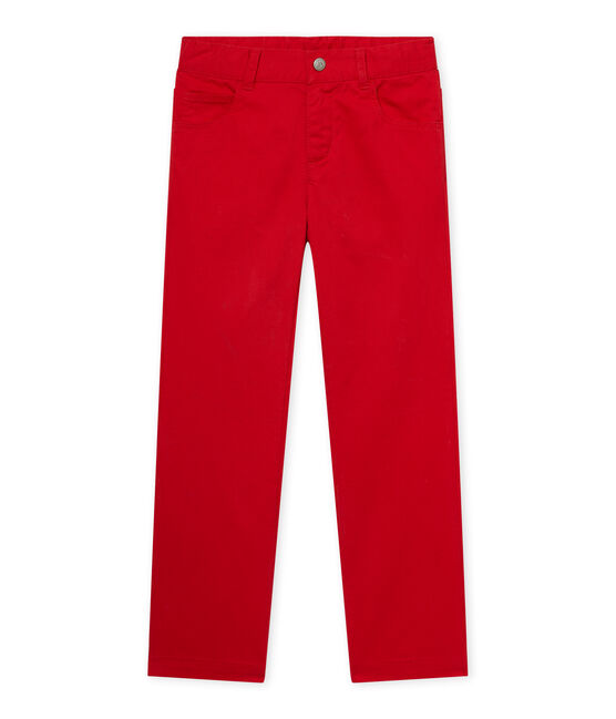 Pantaloni per bambino in gabardine rosso FROUFROU