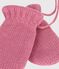 Guantini per neonati in maglia semplice con fodera in pile rosa