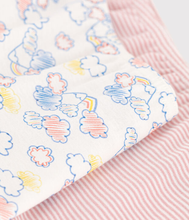 Confezione di 2 shorty arcobaleno in cotone bambino multicolore