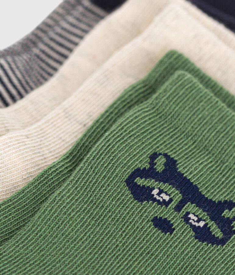 3 paia di calzini in cotone con topolino neonato multicolore