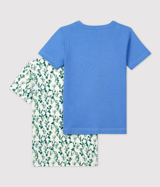 Confezione da 2 t-shirt manica corta cactus bambino in cotone e lino variante 1