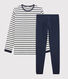 Pigiama marinière bambino in cotone