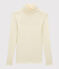 Dolcevita in lana e cotone Donna bianco MARSHMALLOW