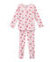 Pigiama bambina con stampa floreale rosa VIENNE/bianco MULTICO