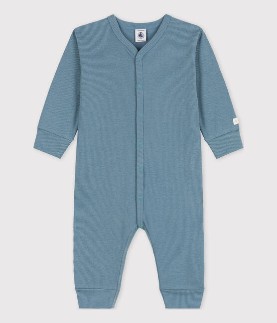 Tutina pigiama senza piedi, in cotone e lyocell per neonati blu ROVER