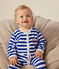 Pigiama di Natale in velluto neonato blu CALVIN/ MARSHMALLOW