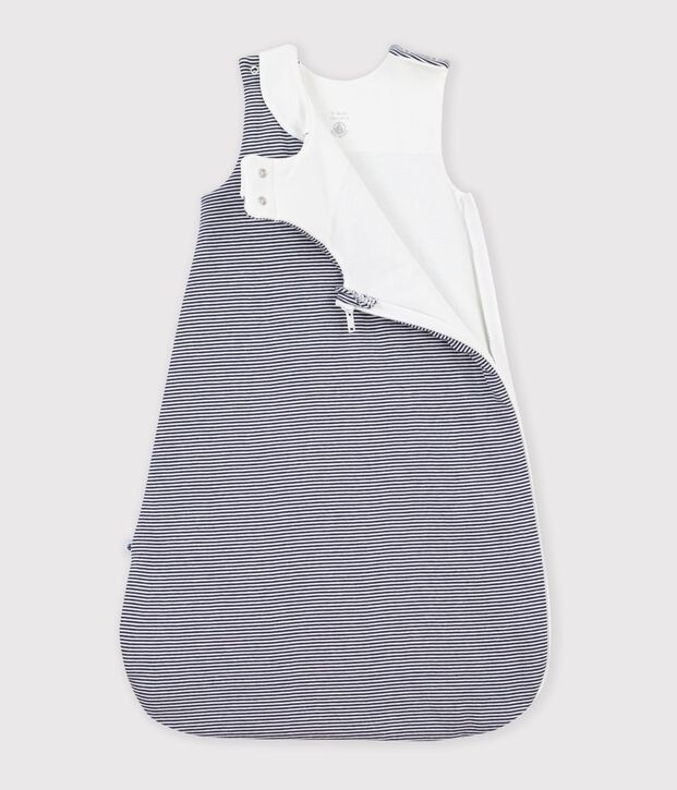 Sacco nanna neonato in cotone con stampa a righe TOG 2 blu/bianco