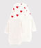 Set di body incrociati a maniche lunghe in cotone con stampa a cuori per neonato/a multicolore