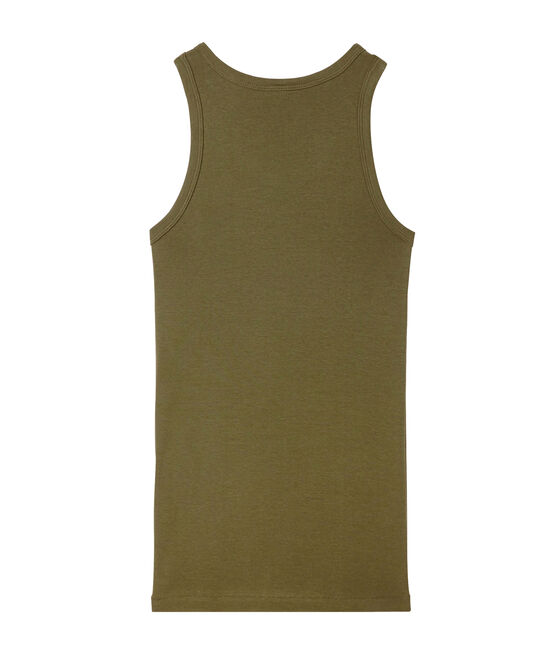 Canotta donna in costina originale 1x1 verde LITOP