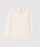 T-shirt bambina a maniche lunghe in cotone beige MONTELIMAR CHINE