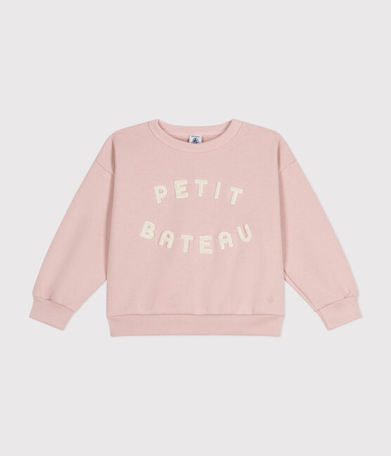 Maglia in tessuto felpato bambina rosa SALINE