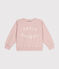 Maglia in tessuto felpato bambina rosa SALINE