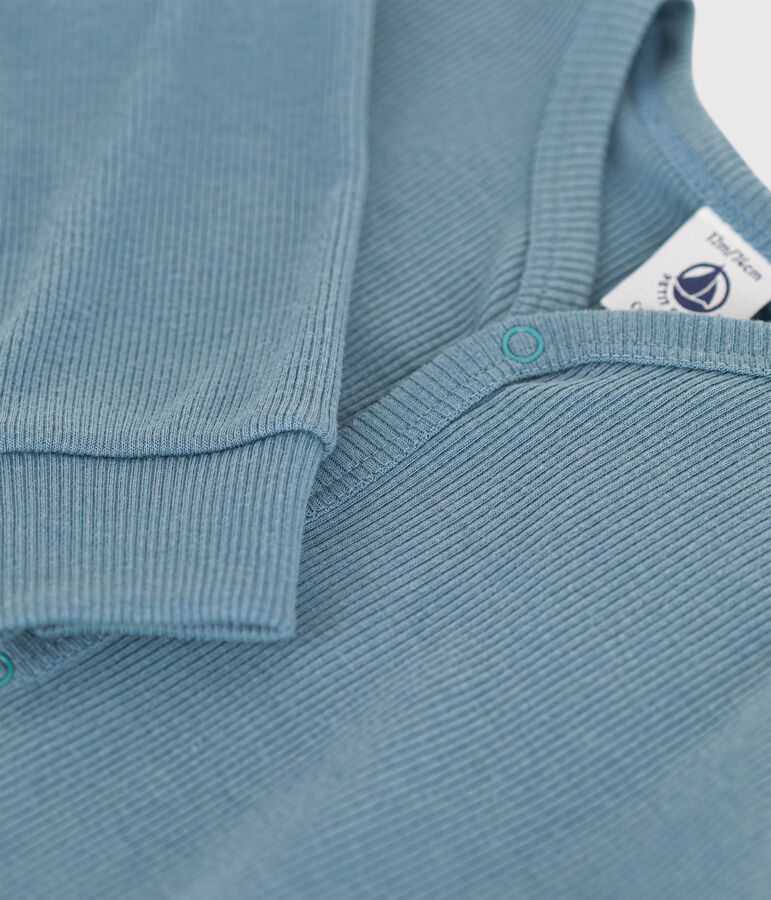 Tutina pigiama senza piedi, in cotone e lyocell per neonati blu