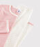 Pigiama rosa a pois bambina a costine trou-trou bianco MARSHMALLOW/rosa CHARME