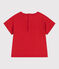 T-shirt a maniche corte in cotone tinta unita neonato rosso AURORA