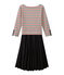 Abito donna trompe l'œil beige COQUILLE/blu SMOKING/ TERKUIT