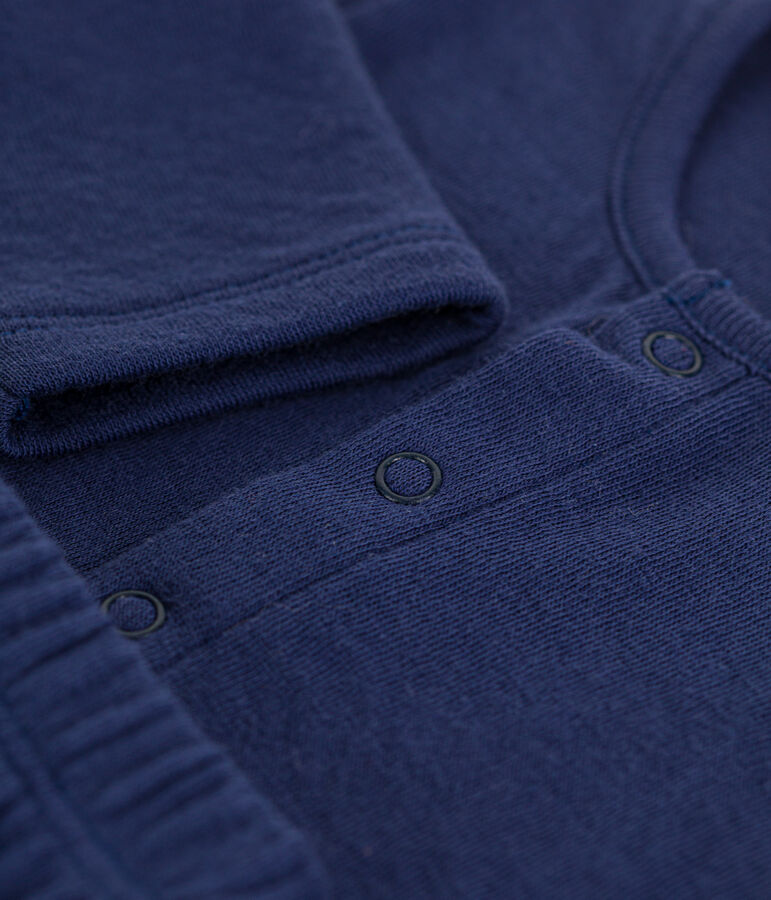 Completo 2 pezzi beb&egrave; in tubique biologico blu