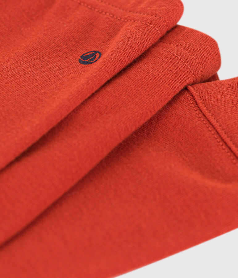 Leggins per beb&egrave; in cotone tinta unita rosso HARISSA