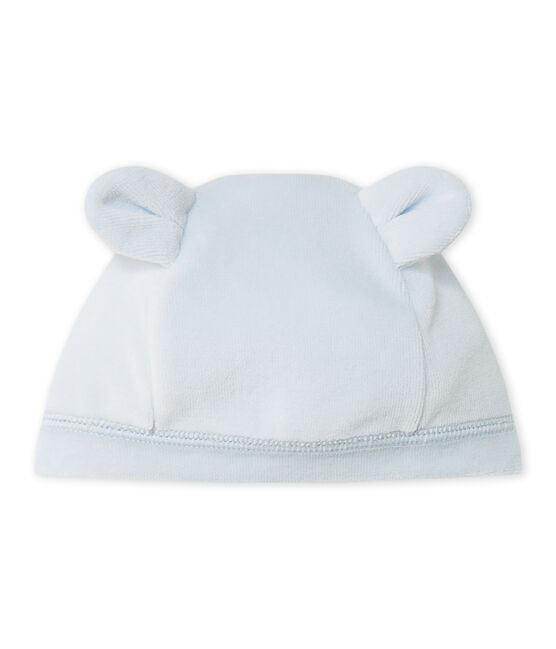 Cappello nascita per bebè in ciniglia blu FRAICHEUR