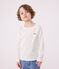 T-shirt a maniche lunghe a costine bambina/bambino bianco MARSHMALLOW