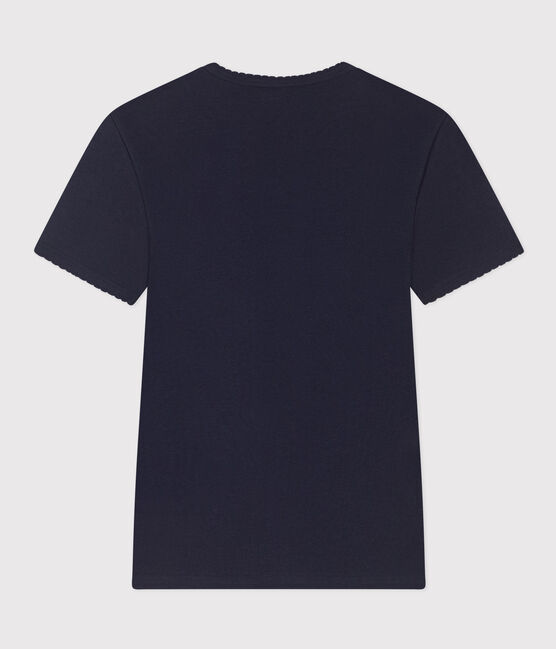 T-shirt L'ICONIQUE cocotte in cotone Donna blu SMOKING