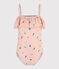 Costume da bagno intero con stampa bambina rosa SALINE/bianco MULTICO