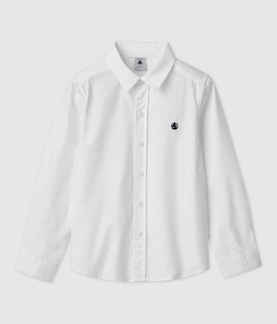 Camicia in cotone oxford bambino bianco ECUME