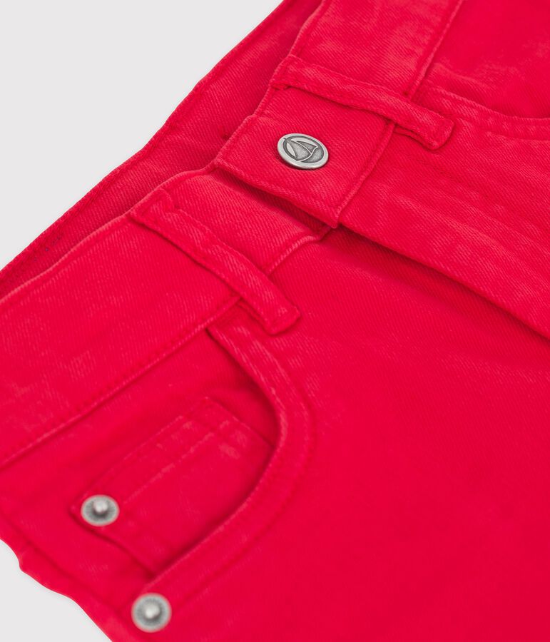 Pantalone in denim bambina / bambino rosso