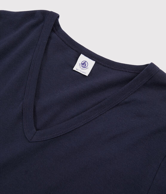 T-shirt scollo a V iconica Donna blu SMOKING