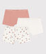 Confezione da 3 shorty fiore da bambina in cotone