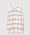 Canottiera con spalline in cotone Donna bianco MARSHMALLOW/rosso TERKUIT