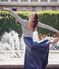 Gonna lunga donna. Petit bateau x Marie-Agnès Gillot blu SMOKING