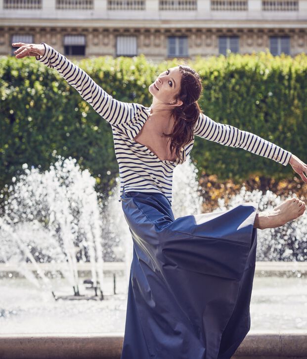 Gonna lunga donna. Petit bateau x Marie-Agn&egrave;s Gillot blu